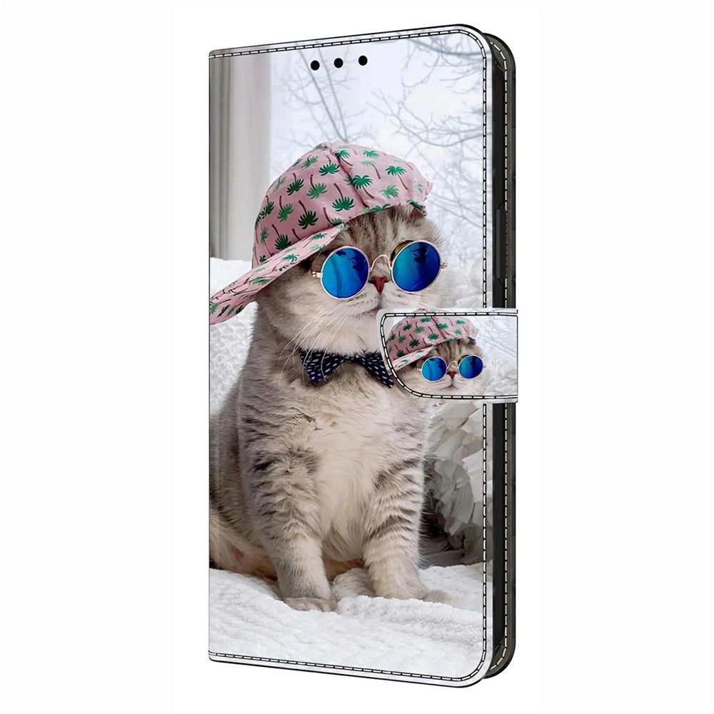 Fashion knižkové púzdro na Xiaomi Redmi A7 Pro - mačka v šiltovke