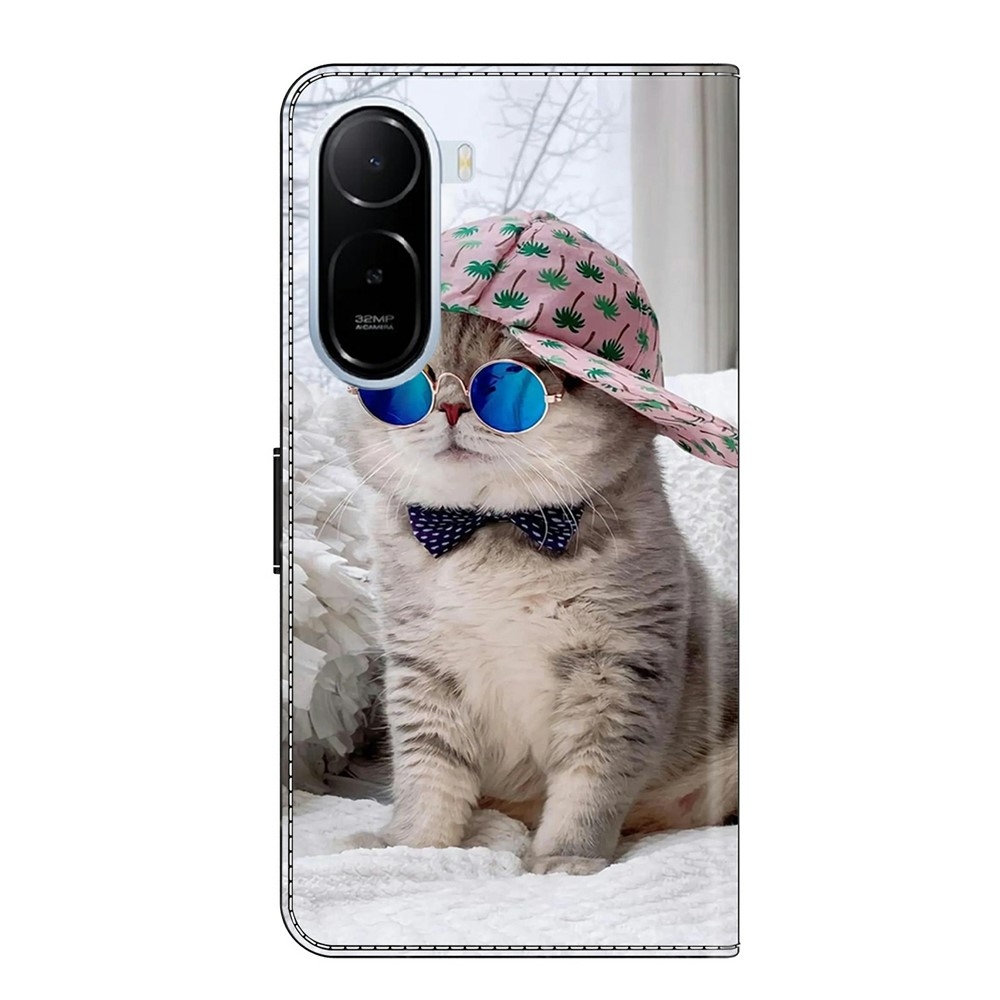 Fashion knižkové púzdro na Xiaomi Redmi A7 Pro - mačka v šiltovke