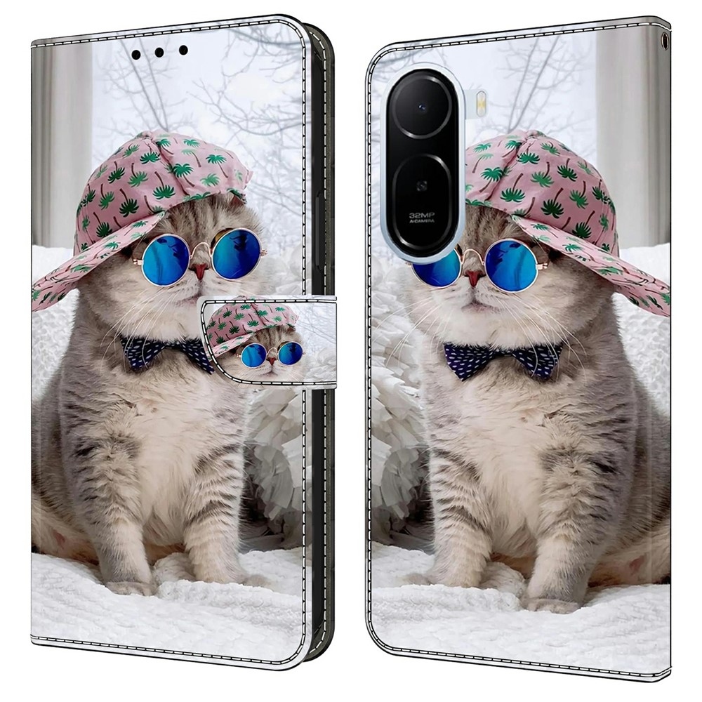 Fashion knižkové púzdro na Xiaomi Redmi A7 Pro - mačka v šiltovke