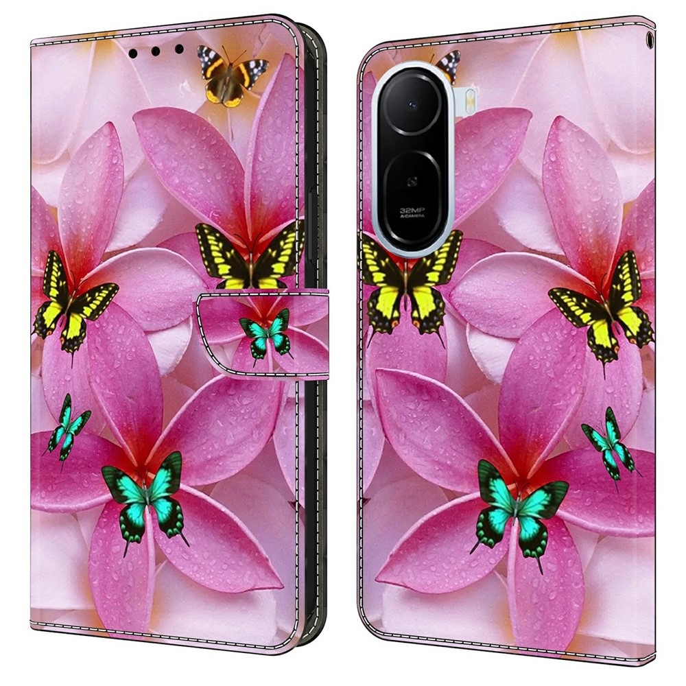 Fashion knižkové puzdro na Xiaomi Redmi A7 Pro - motýle a ružové kvety