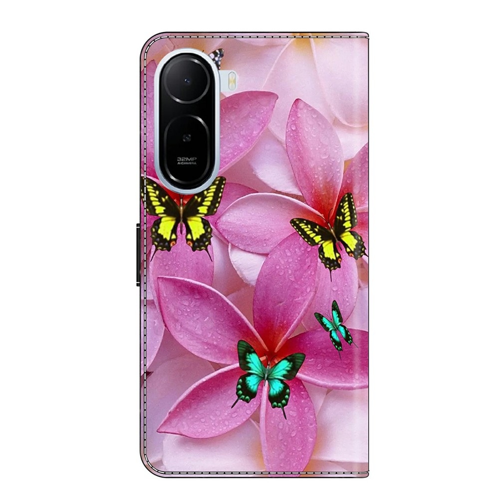 Fashion knižkové puzdro na Xiaomi Redmi A7 Pro - motýle a ružové kvety