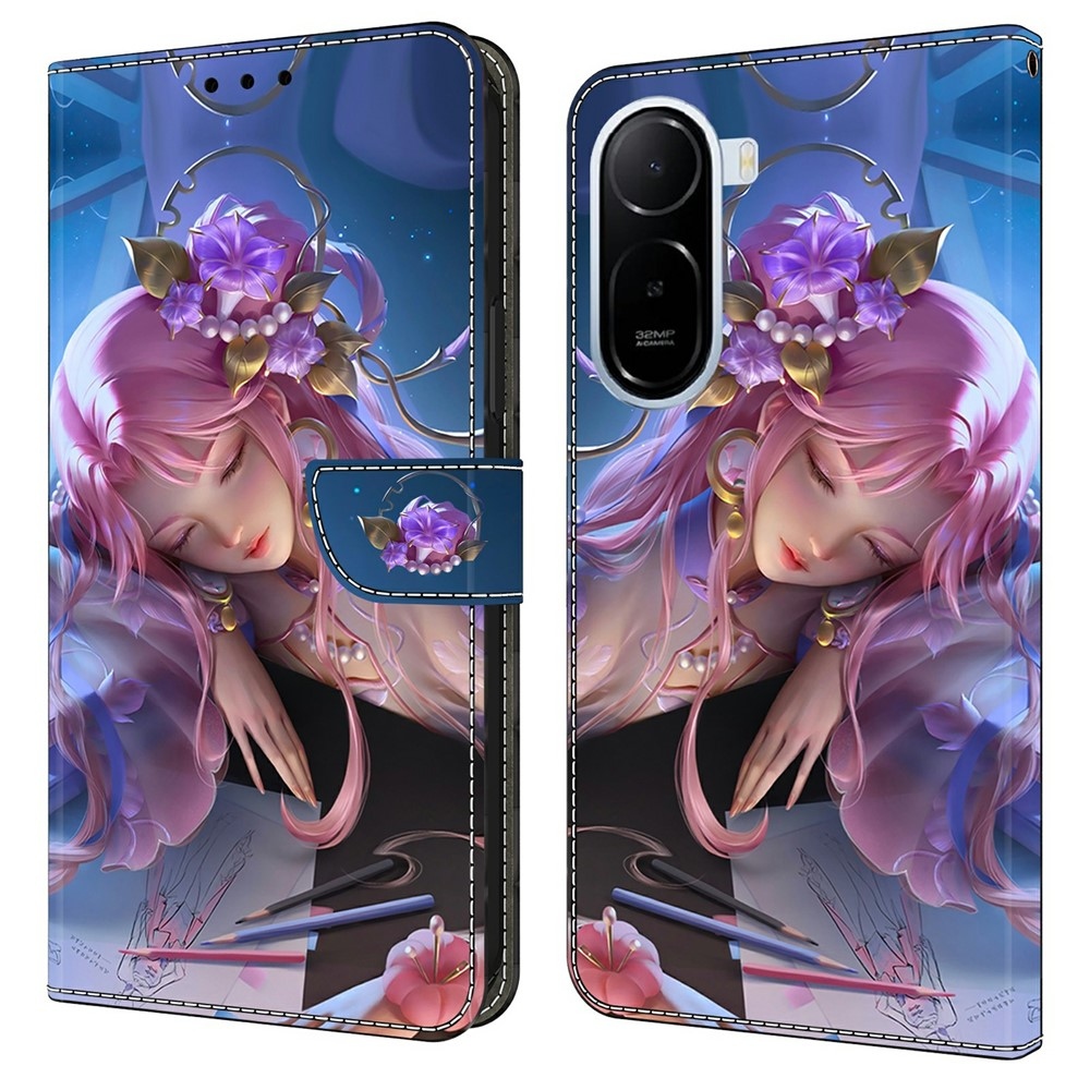 Fashion knižkové puzdro na Xiaomi Redmi A7 Pro - spiace dievča