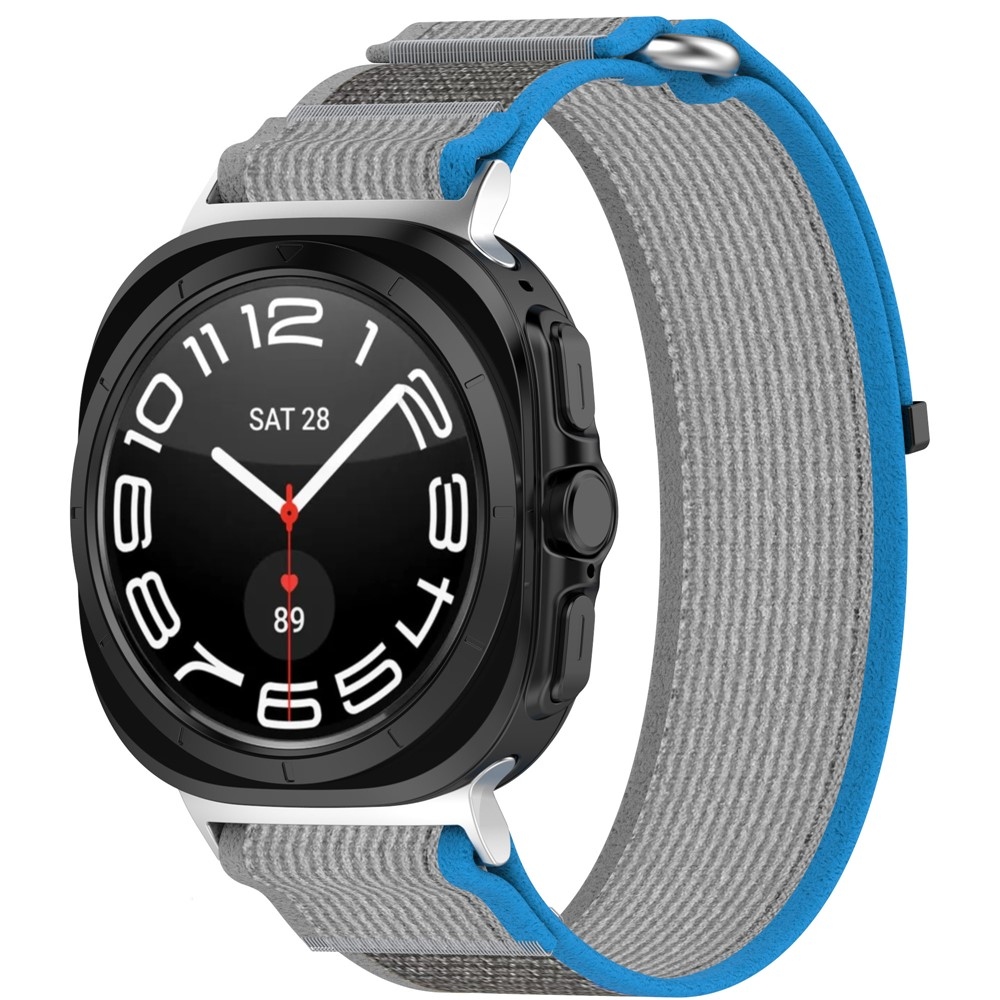 Fasten nylonový remienok na Samsung Galaxy Watch Ultra (2025) 47mm - modrý/sivý