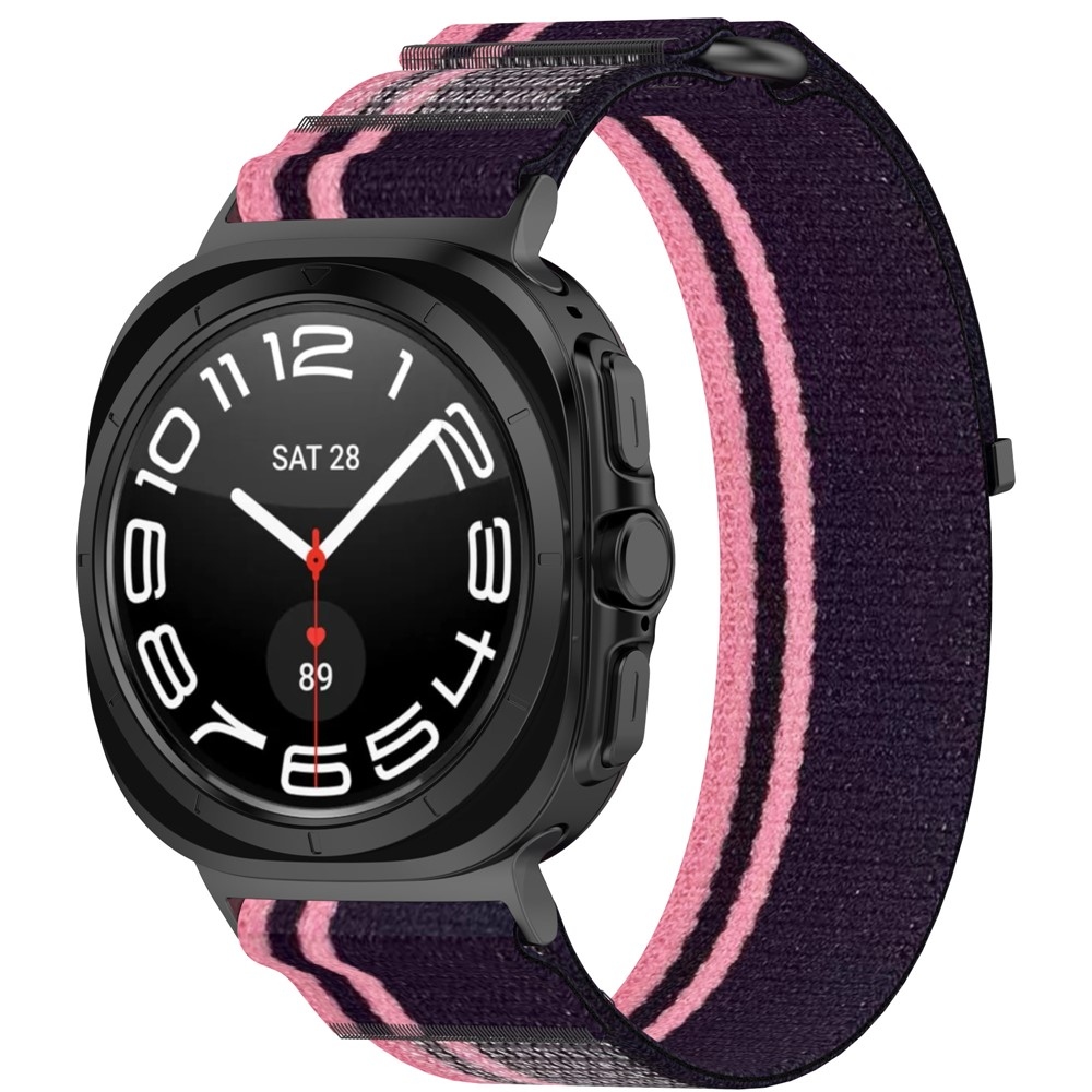 Fasten nylonový remienok na Samsung Galaxy Watch Ultra (2025) 47mm - ružový/fialový