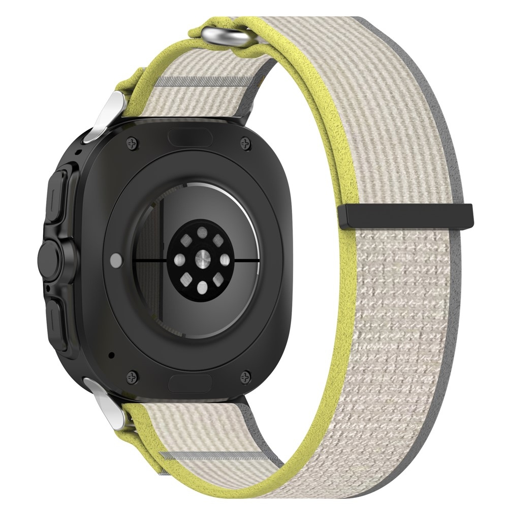 Fasten nylonový remienok na Samsung Galaxy Watch Ultra (2025) 47mm - žltý/sivý