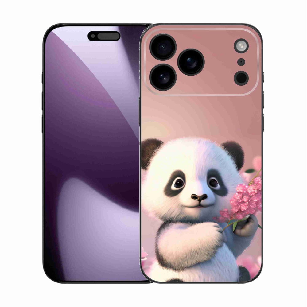 Gélový kryt mmCase na iPhone 17 Pro Max - roztomilá panda