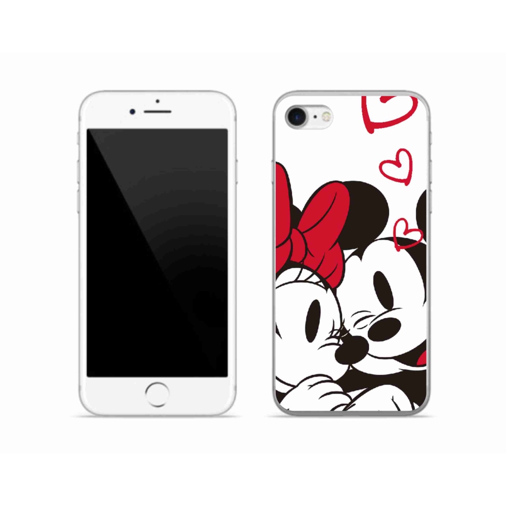 Gélový kryt mmCase na iPhone SE (2020) - minnie a mickey