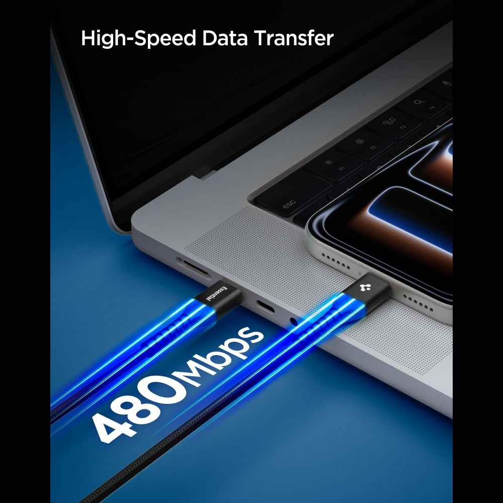 Spigen EB10010CCA dátový kábel USB-C/USB-C 100W 1m - čierny