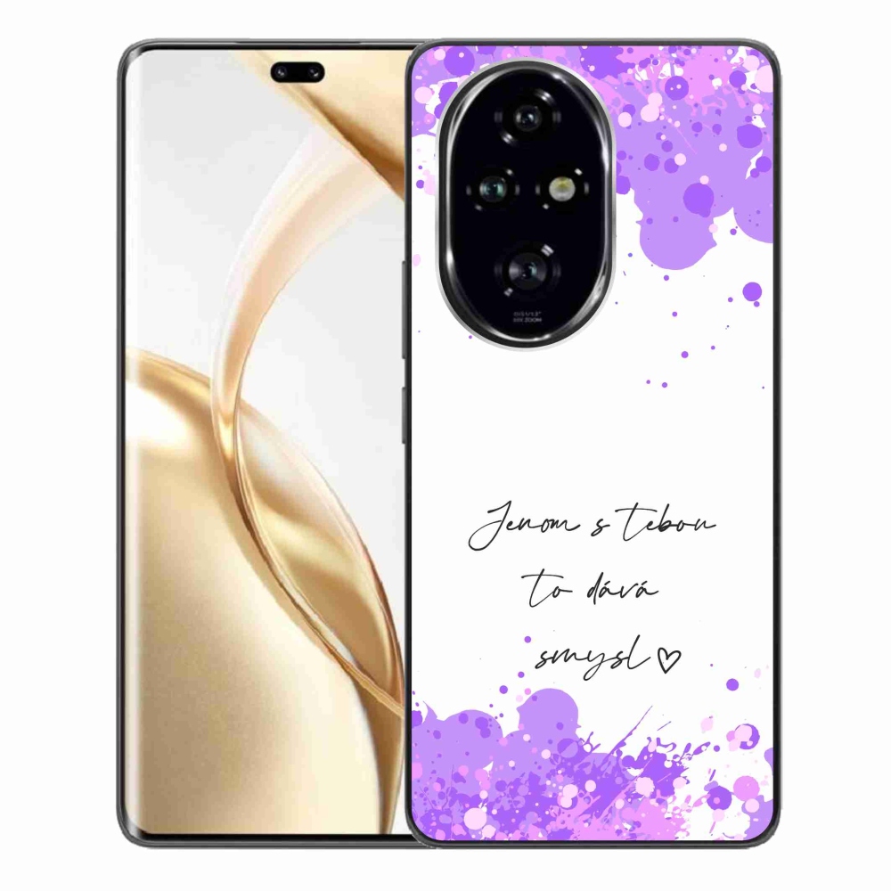 Gélový kryt mmCase na Honor 200 Pro 5G - zamilovaný text biele pozadie