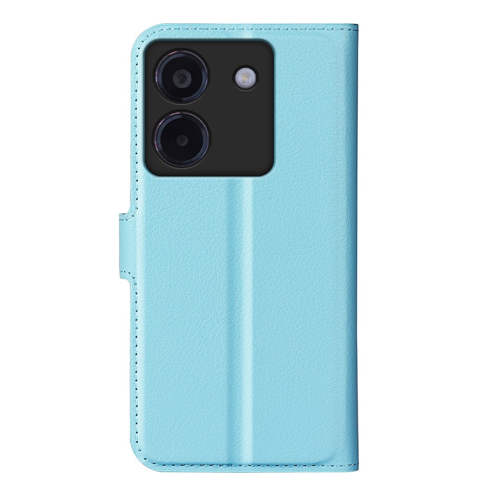 Litchi knižkové puzdro na Xiaomi Poco M7 Pro 5G - modré