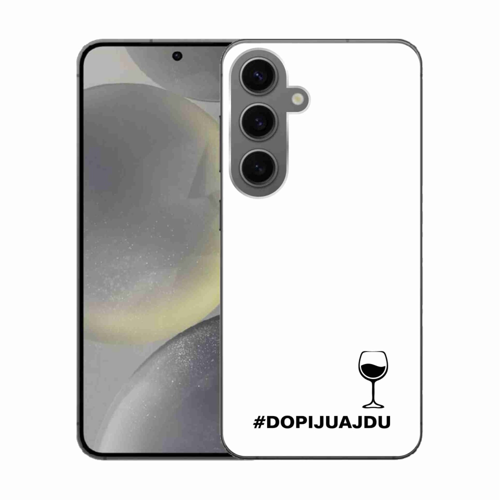 Gélový kryt mmCase na Samsung Galaxy S24 - vínny motív biele pozadie