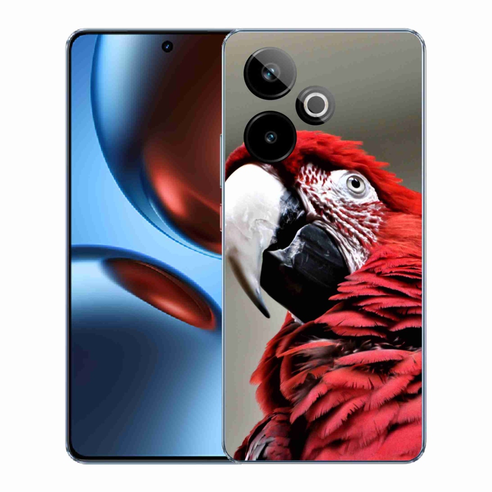 Gélový kryt mmCase na Realme GT 7 5G/GT 7T 5G - papagáj ara červený