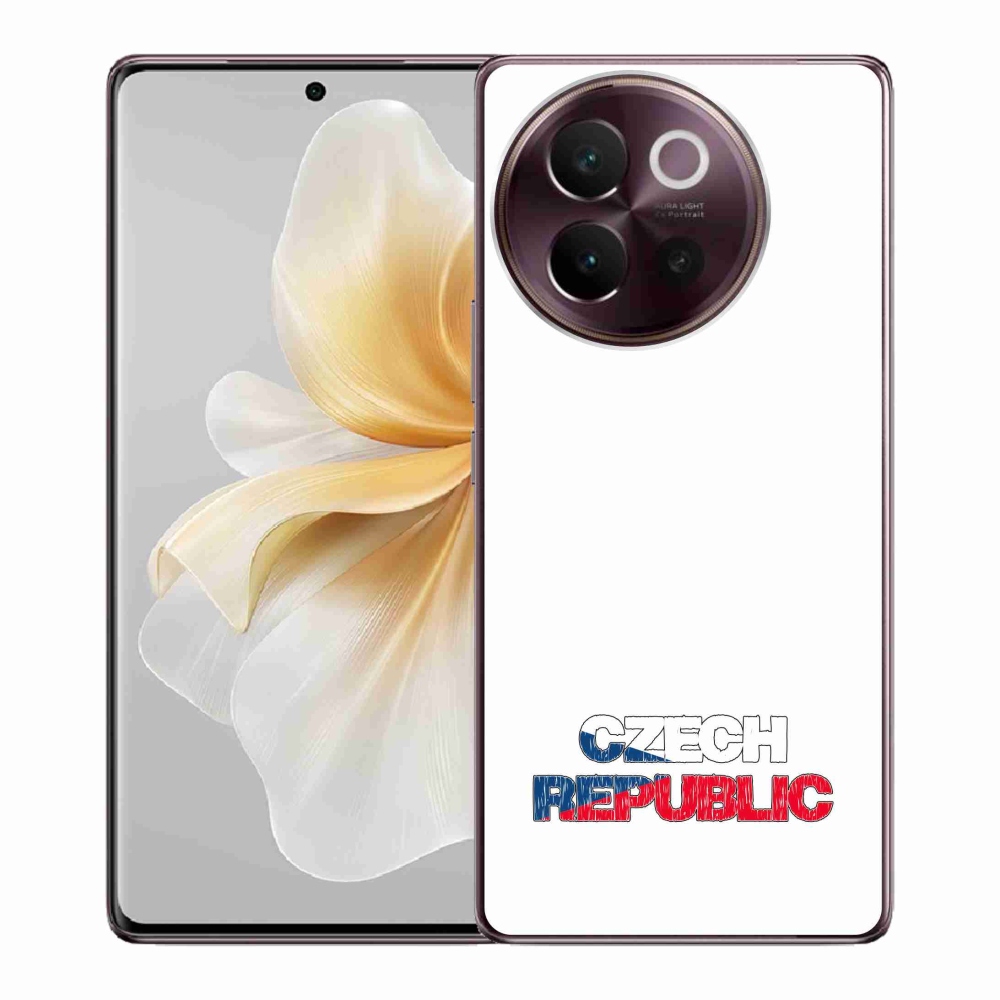 Gélový kryt mmCase na Vivo V40 Lite 5G - Czech Republic biele pozadie
