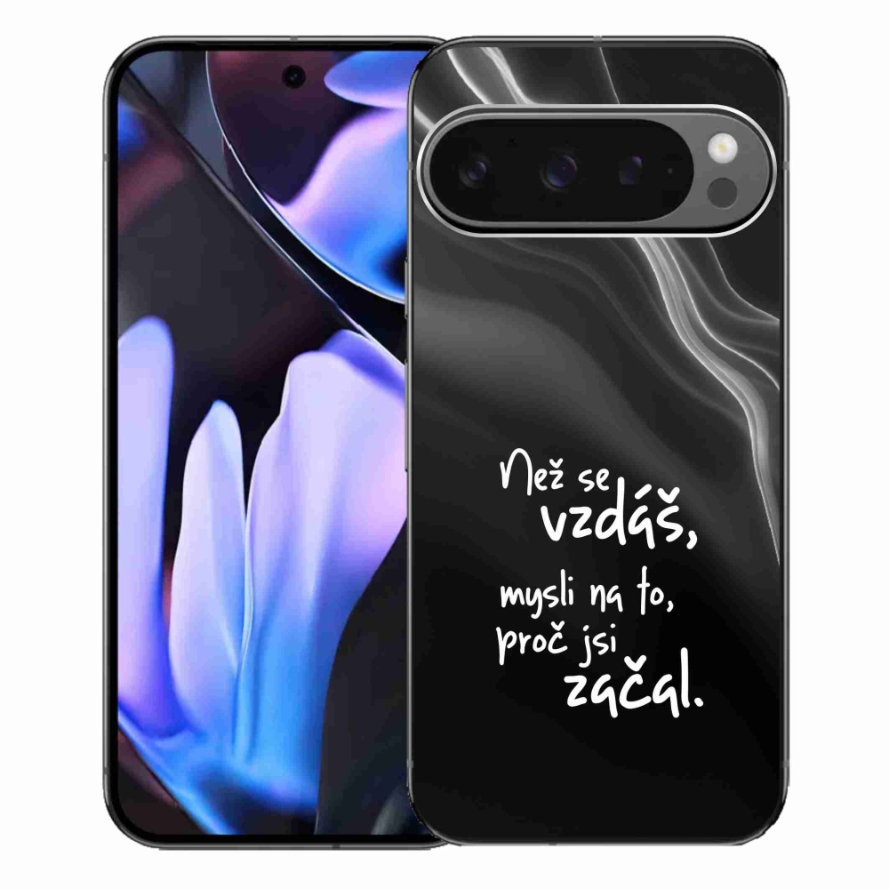 Gélový kryt mmCase na Google Pixel 9 Pro XL - citát 2 čierne pozadie