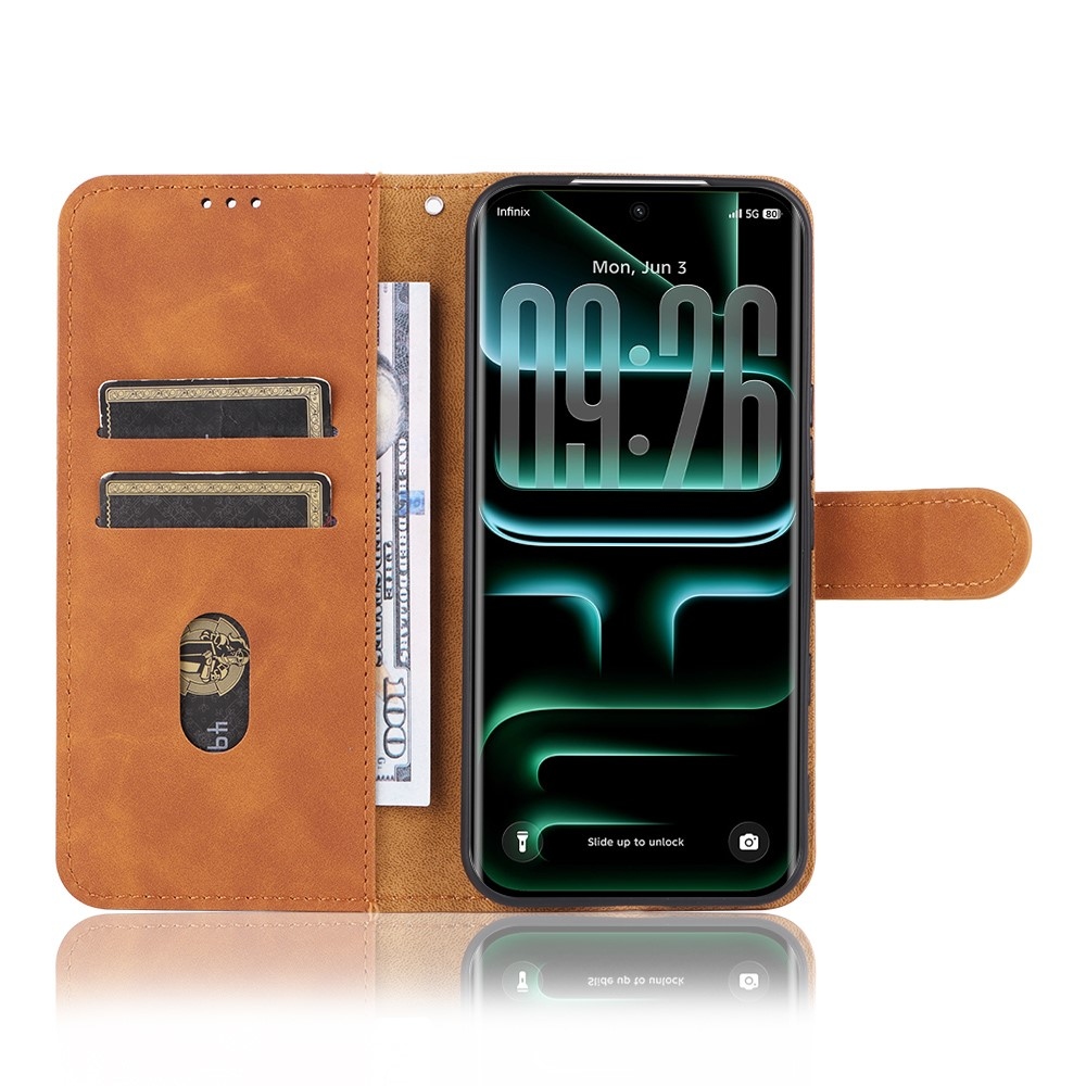 Feel knižkové púzdro na Infinix Note Edge 5G - hnedé