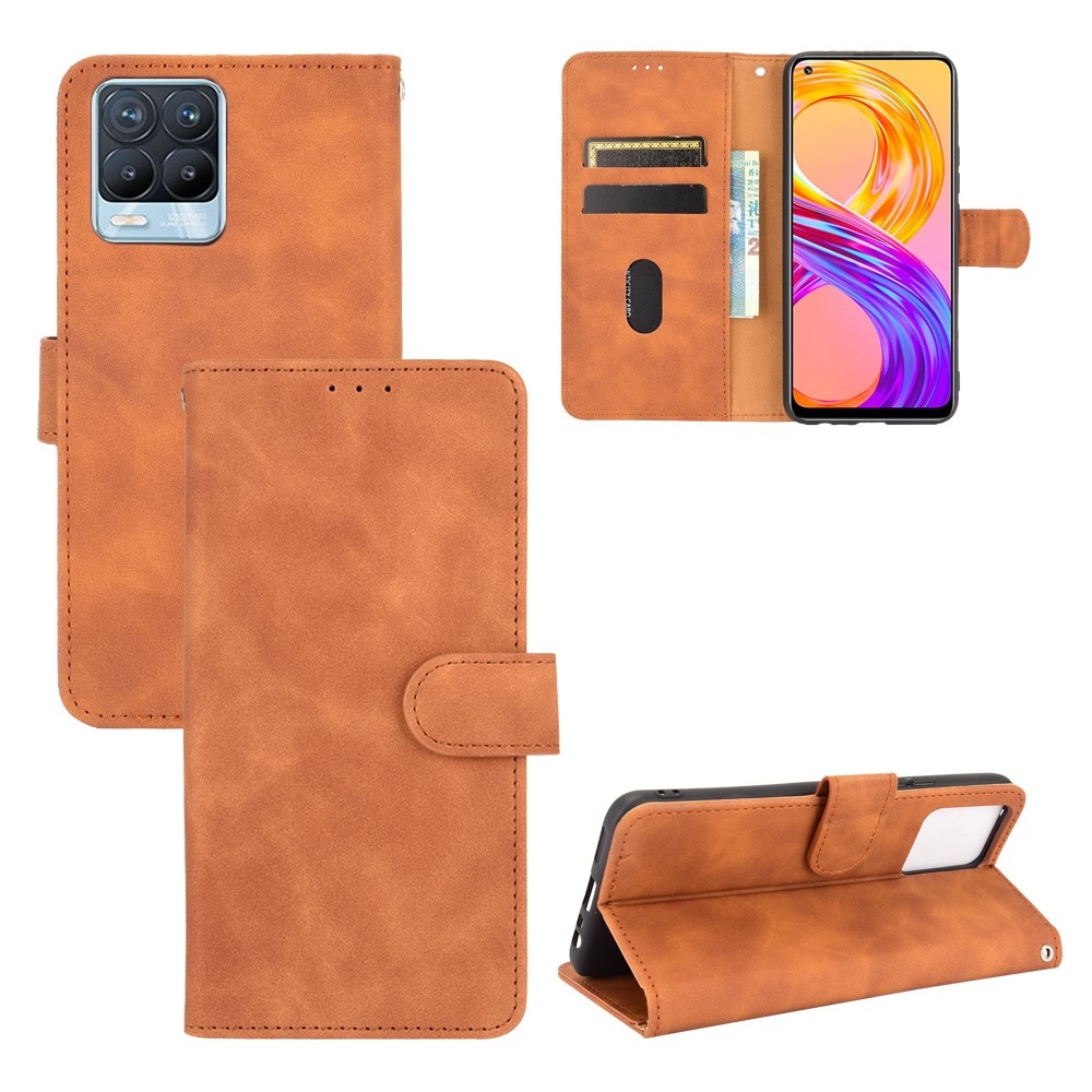 Feel knižkové púzdro na Realme 8/8 Pro - hnedé