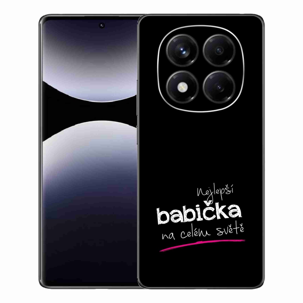Gélový kryt mmCase na Xiaomi Redmi Note 14 Pro - najlepšia babička 4 čierne pozadie