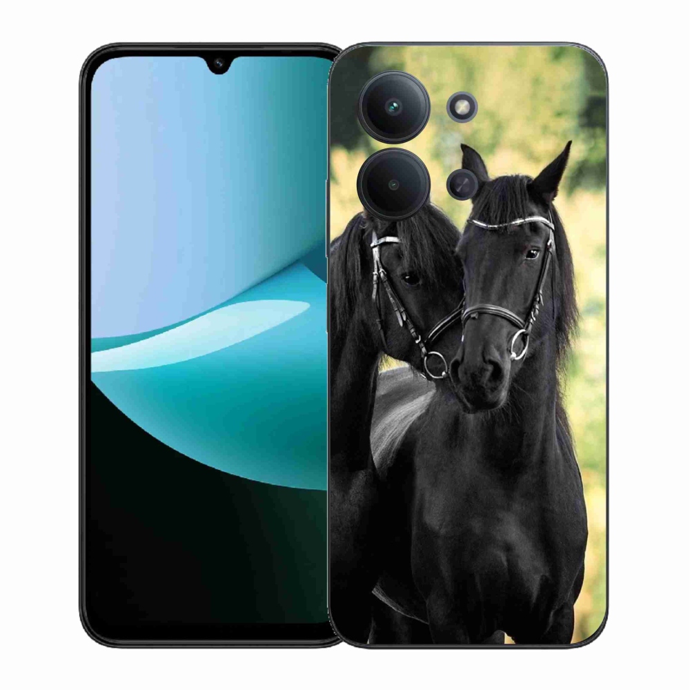 Gélový kryt mmCase na Xiaomi Redmi 15C 4G (171mm)/Poco C85 4G (171mm) - dva čierne kone