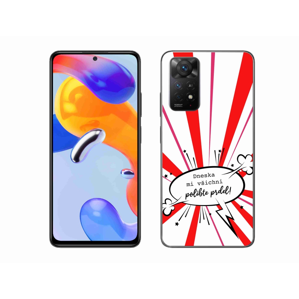 Gélový kryt mmCase na Xiaomi Redmi Note 11 Pro 4G/5G - vtipný text 15 biele pozadie