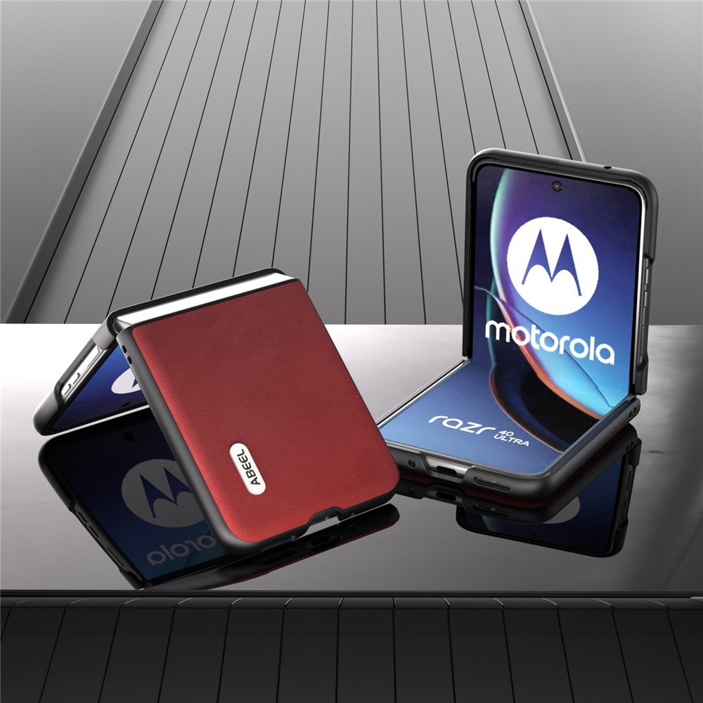 ABEEL plastový obal s pevným chrbtom na Motorola Razr 40 Ultra 5G - červený