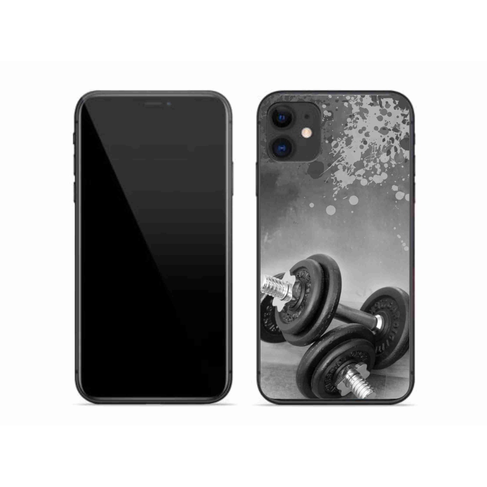 Gélový kryt mmCase na iPhone 11 - činky 1
