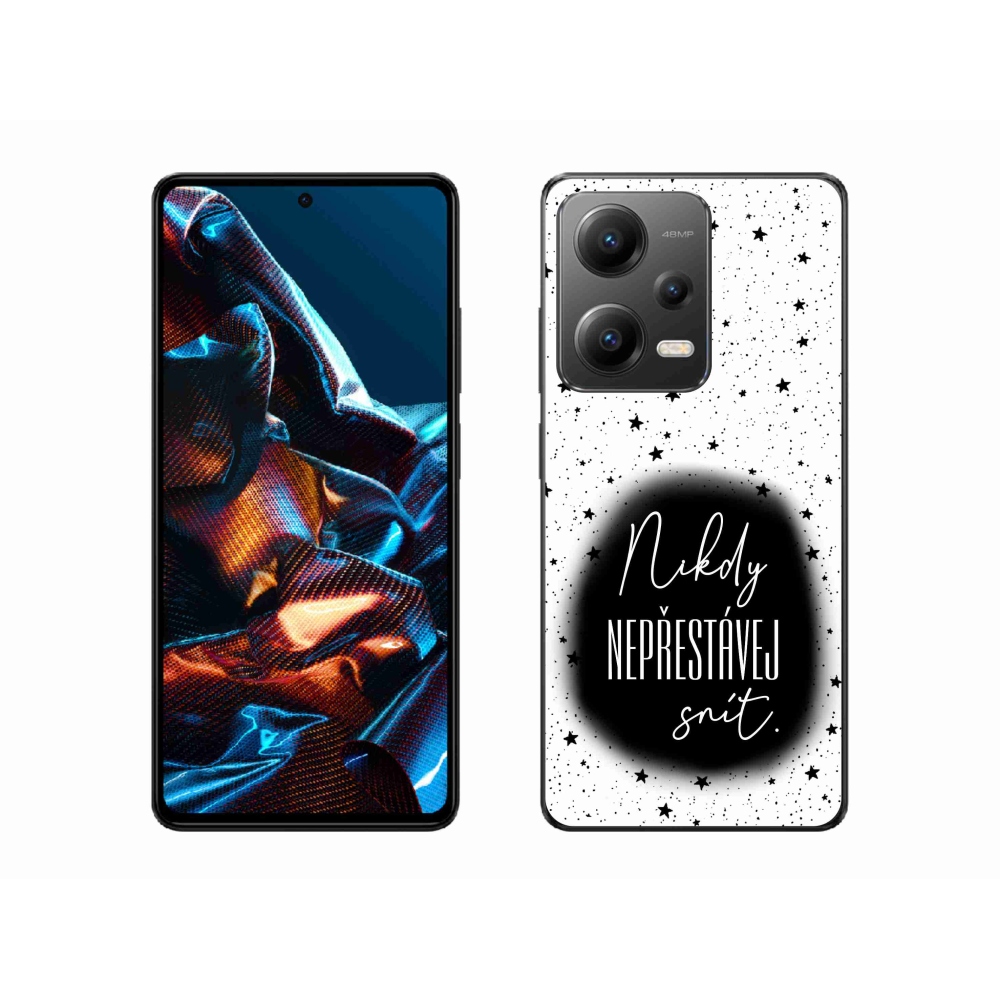 Gélový kryt mmCase na Xiaomi Redmi Note 12 Pro 5G - citát 1 čiernobiele pozadie