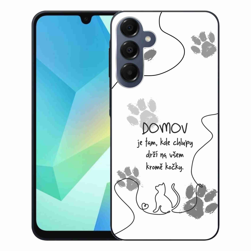 Gélový kryt mmCase na Samsung Galaxy A16 4G/5G - mačacie motív biele pozadie