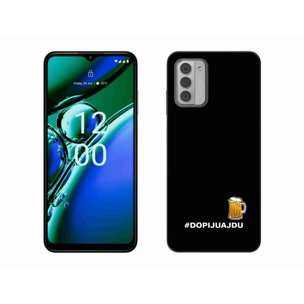 Gélový kryt mmCase na Nokia G42 - pivný motív 1 čierne pozadie