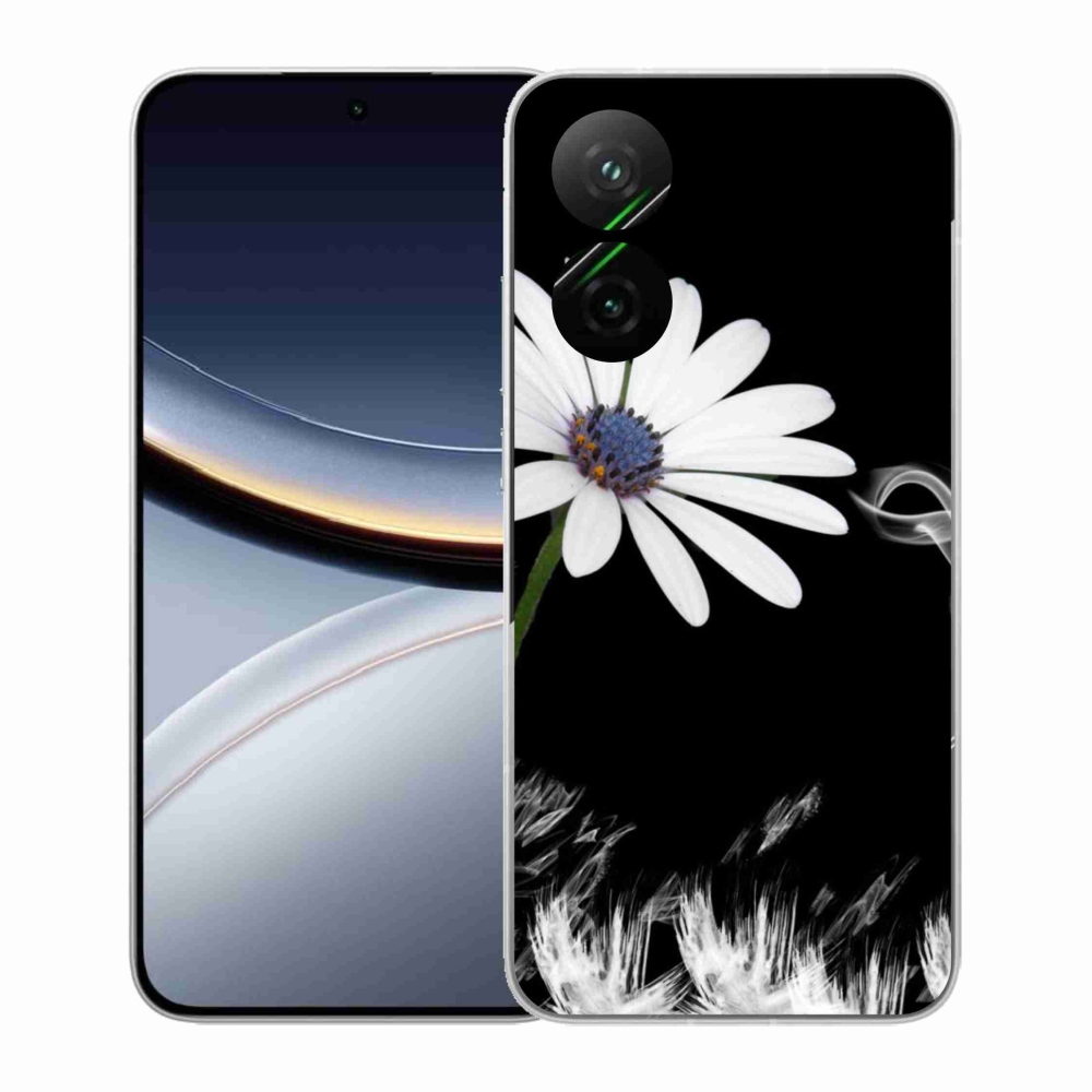 Gélový kryt mmCase na Xiaomi Poco F7 5G - biela kvetina