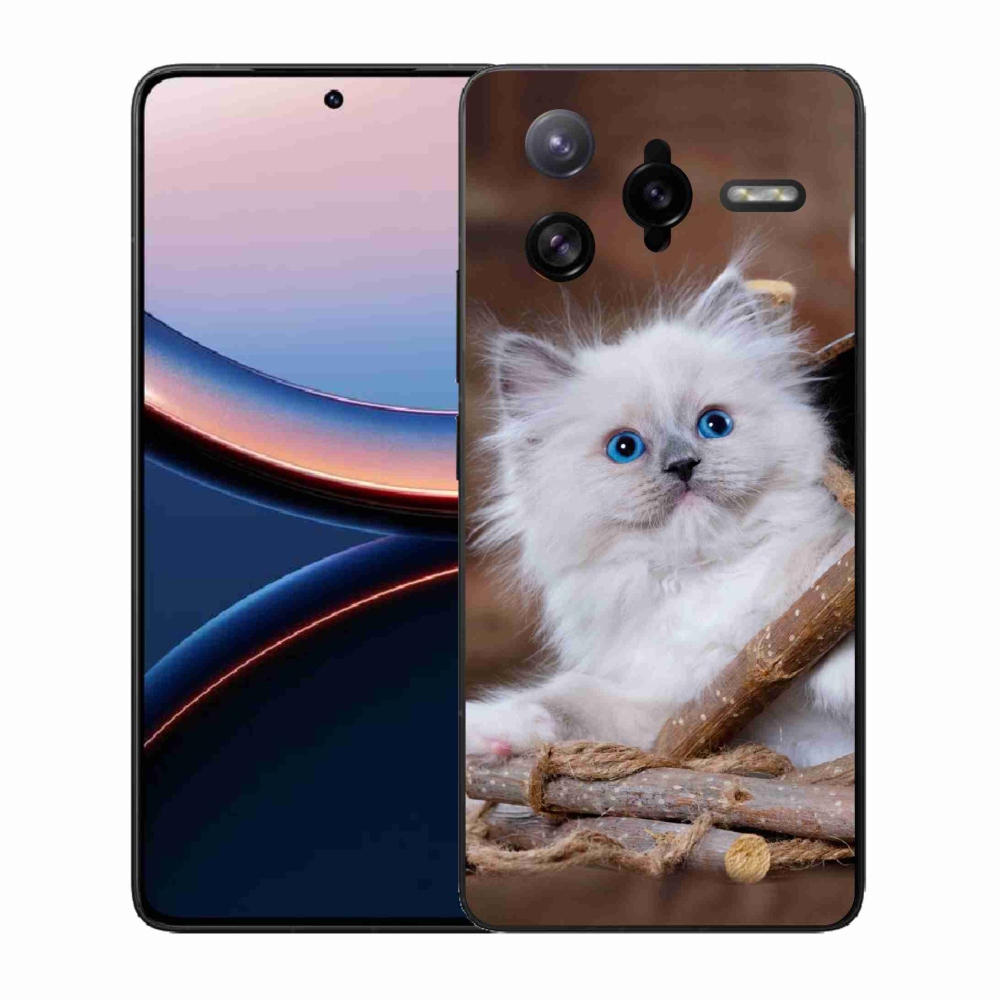 Gélový kryt mmCase na Xiaomi Poco F7 Ultra - biele mačiatko