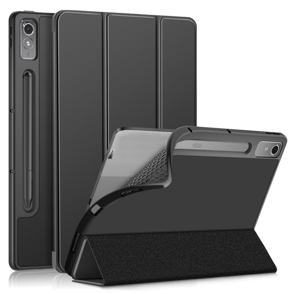 Case chytré zatváracie púzdro na tablet Lenovo Tab P12 - čierne