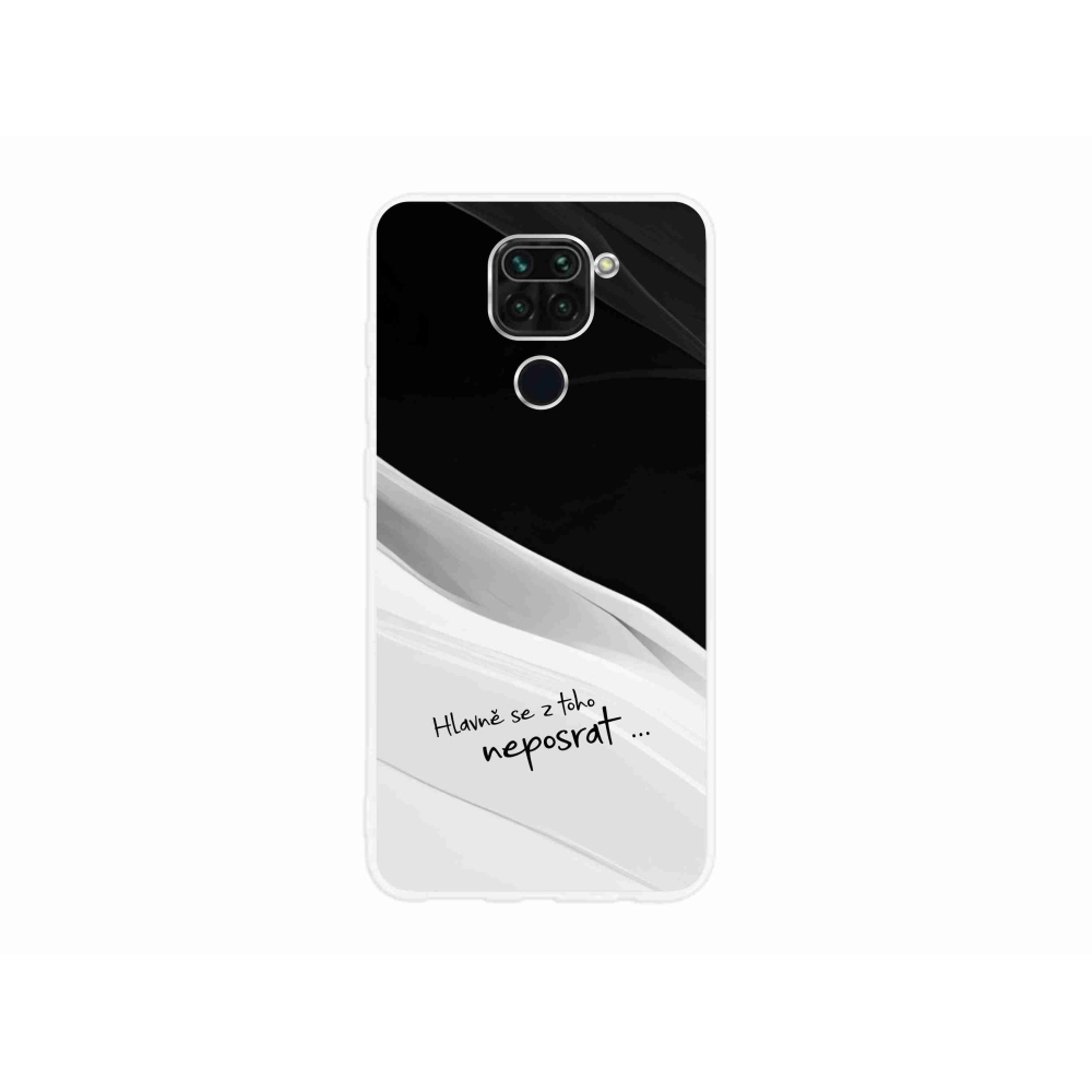 Gélový kryt mmCase na Xiaomi Redmi Note 9 - vtipný text 13 bieločierne pozadie