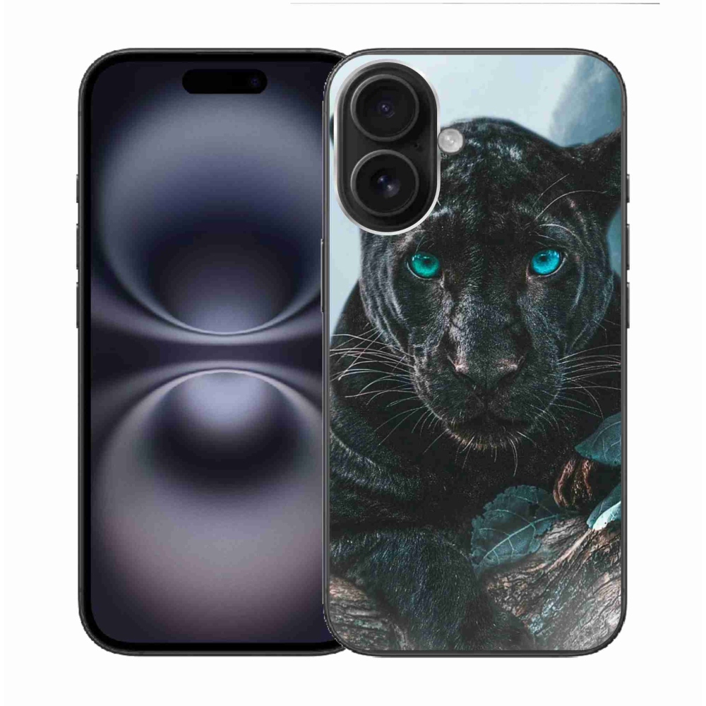 Gélový kryt mmCase na iPhone 16 - čierny panter