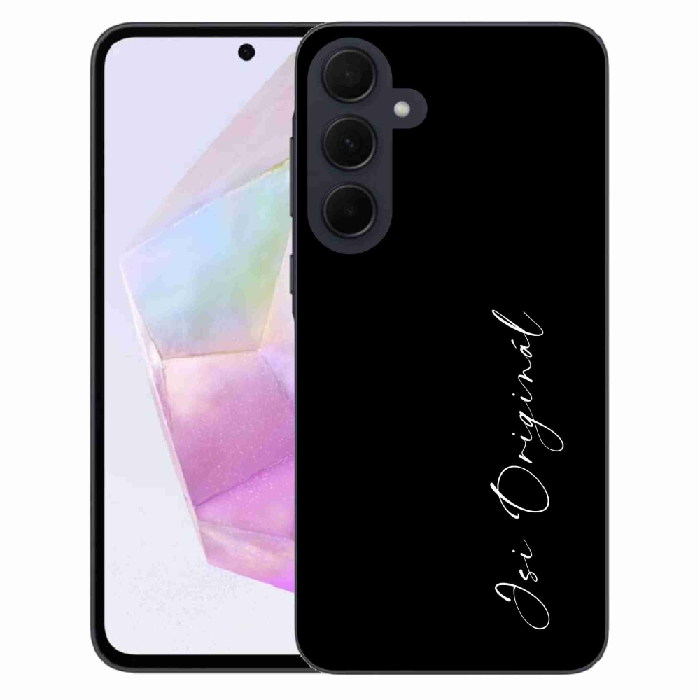 Gélový kryt mmCase na Samsung Galaxy A35 5G - si originál čierne pozadie