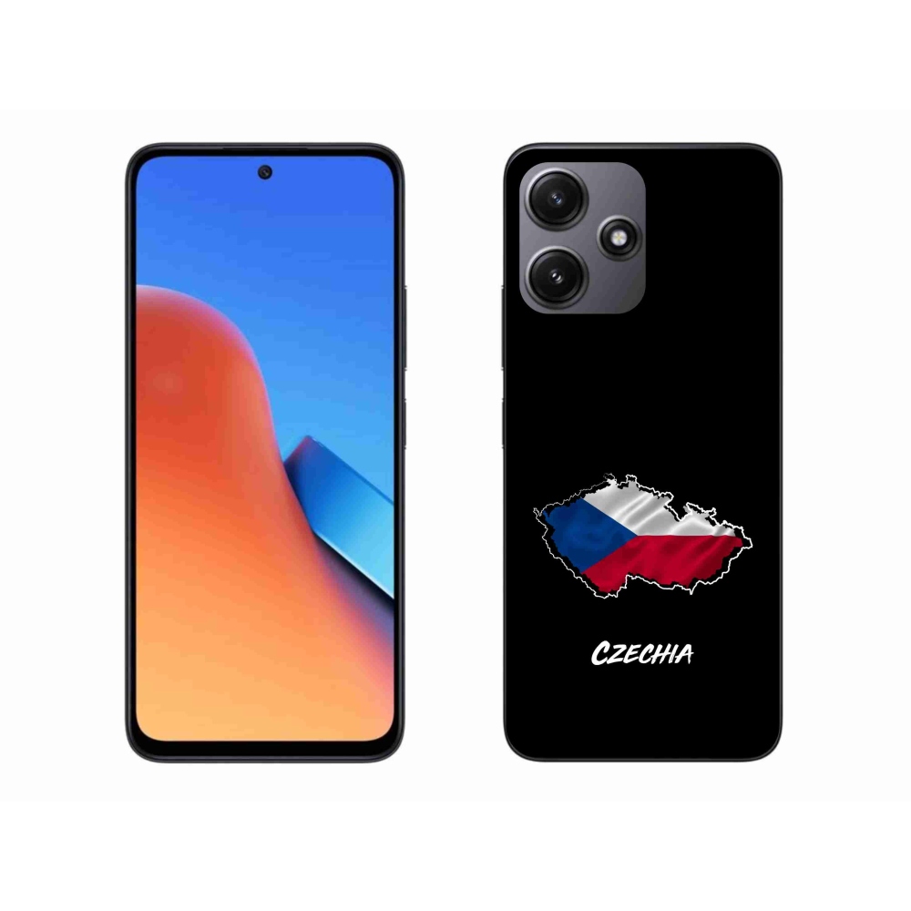 Gélový kryt mmCase na Xiaomi Redmi 12 5G - Czechia čierne pozadie