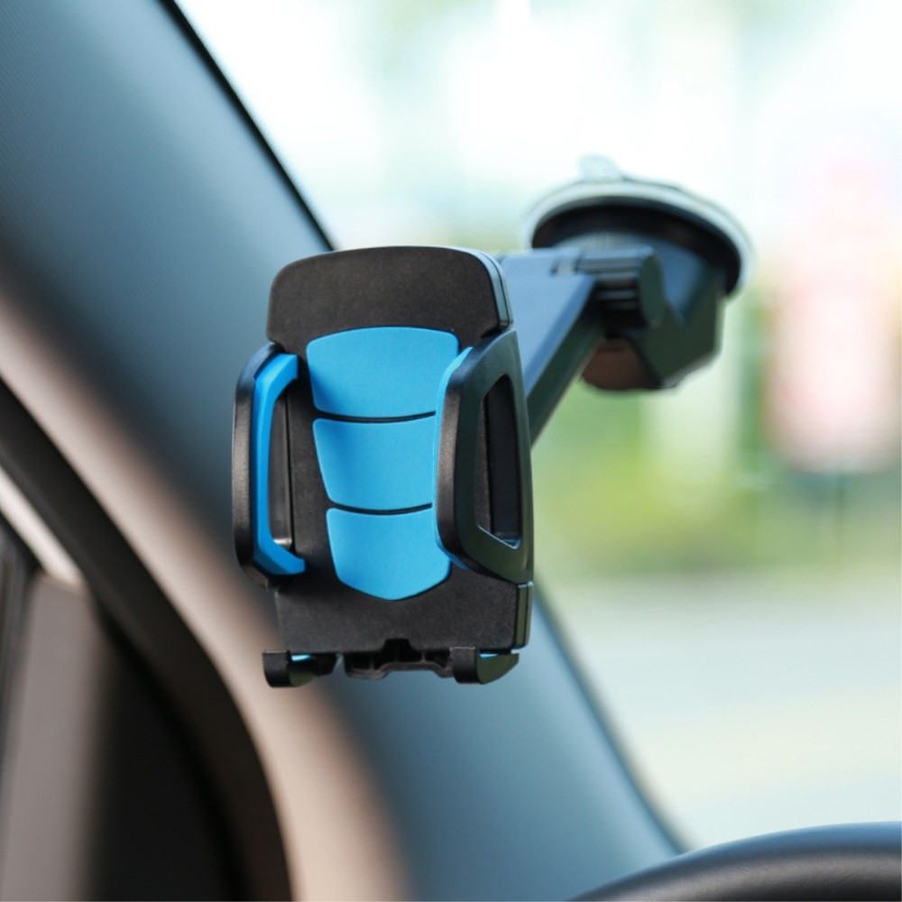 Univerzálny držiak do auta na sklo pre mobilný telefón do 6,3 - modrý