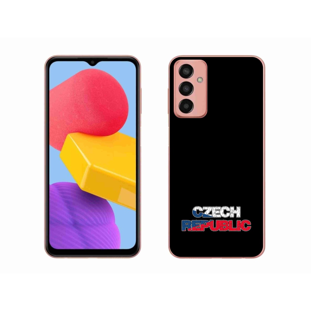 Gélový kryt mmCase na Samsung Galaxy M13 - Czech Republic čierne pozadie