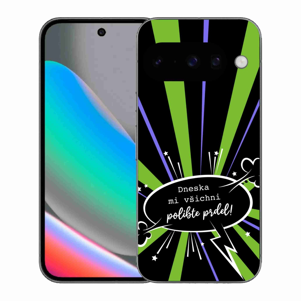 Gélový kryt mmCase na Google Pixel 10 - vtipný text 15 čierne pozadie