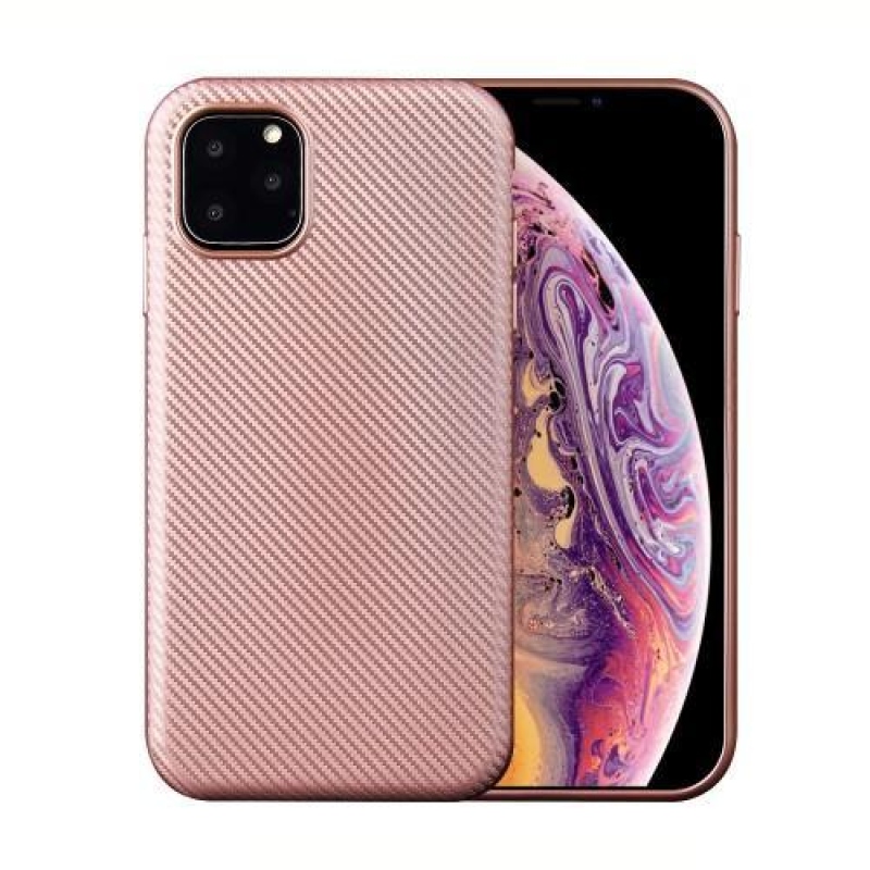 Fiber gélový obal na mobil Apple iPhone 11 Pro Max 6.5 (2019) - ružovozlatá