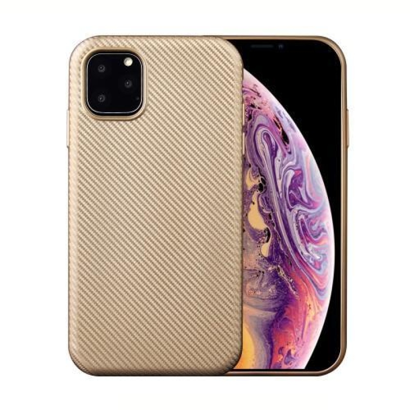 Fiber gélový obal na mobil Apple iPhone 11 Pro Max 6.5 (2019) - zlatý