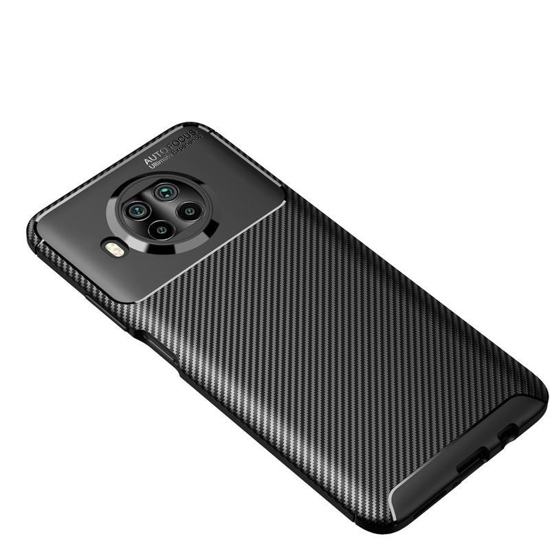 Fiber odolný gélový kryt s textúrou pre telefón Xiaomi Mi 10T Lite 5G - čierny