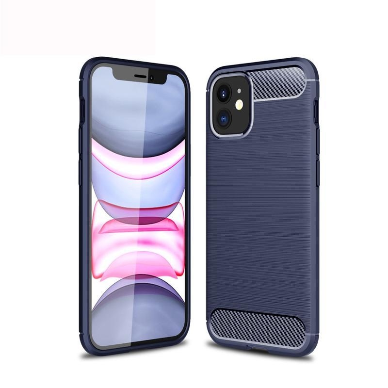 Fiber odolný gélový obal na mobil iPhone 12 mini - modrý