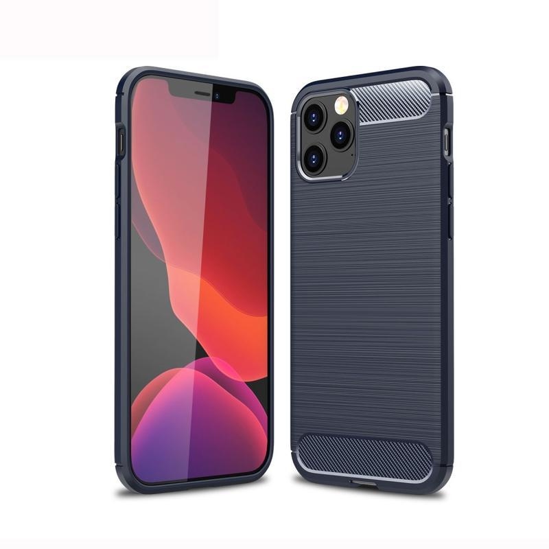 Fiber odolný gélový obal na mobil iPhone 12 Pro / 12 - modrý