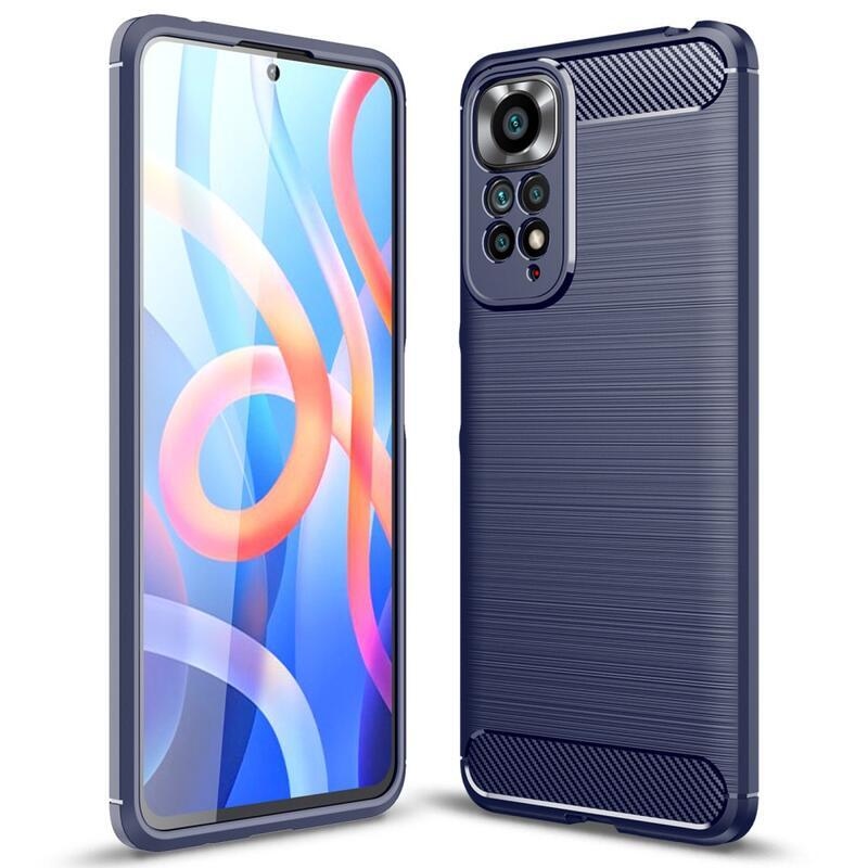 Carbon odolný gélový obal na mobil Xiaomi Redmi Note 11 4G/Note 11S 4G - modrý