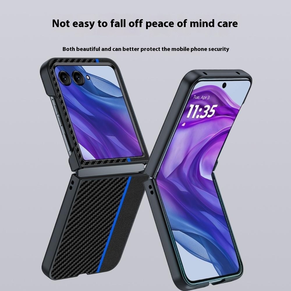 Fibers plastový kryt na mobil Motorola Razr 60 Ultra 5G - čierny/modrý