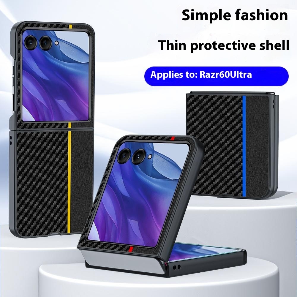 Fibers plastový kryt na mobil Motorola Razr 60 Ultra 5G - čierny/žltý