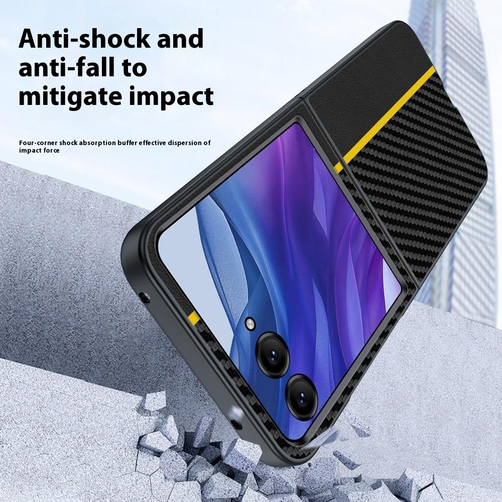 Fibers plastový kryt na mobil Motorola Razr 60 Ultra 5G - čierny/žltý