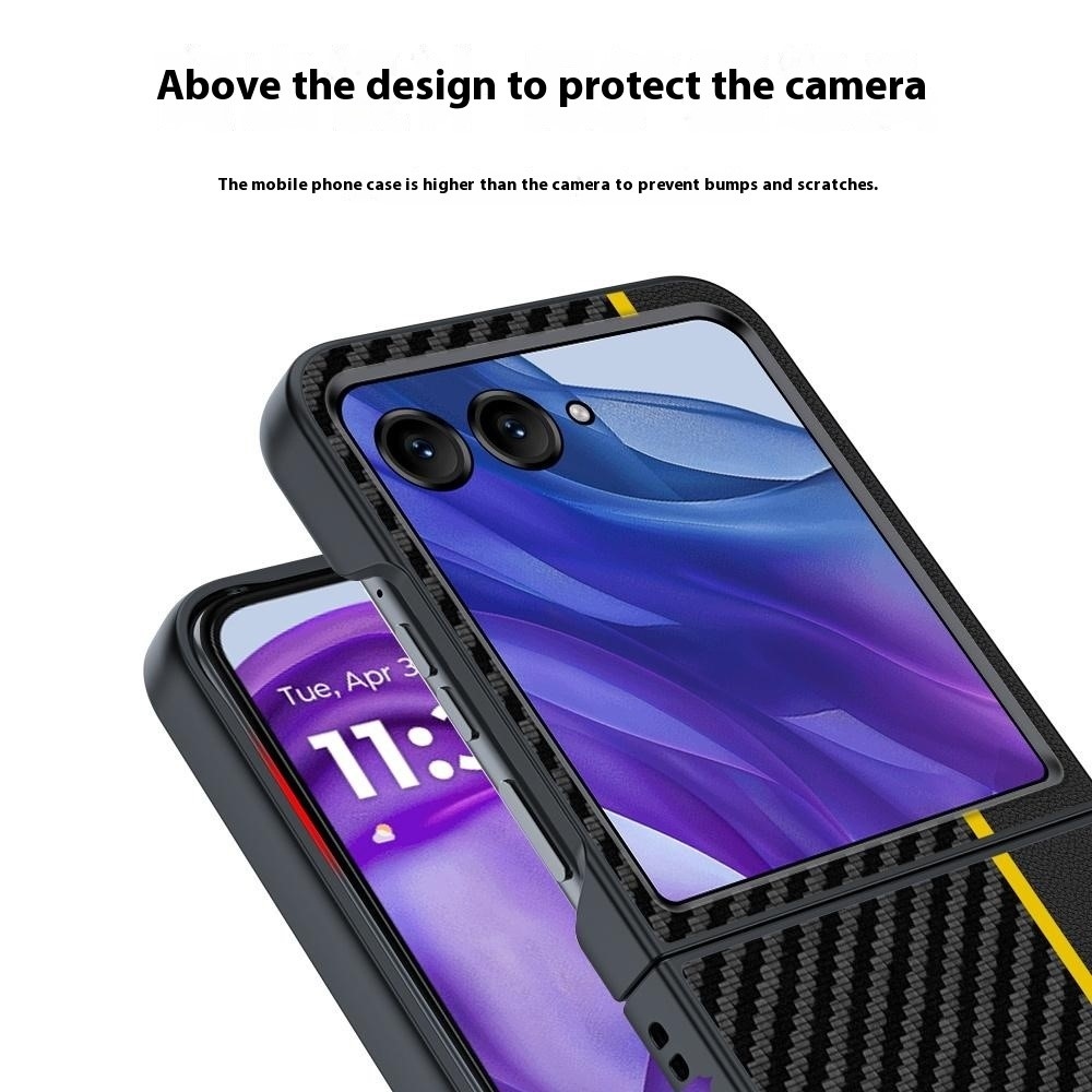 Fibers plastový kryt na mobil Motorola Razr 60 Ultra 5G - čierny/žltý