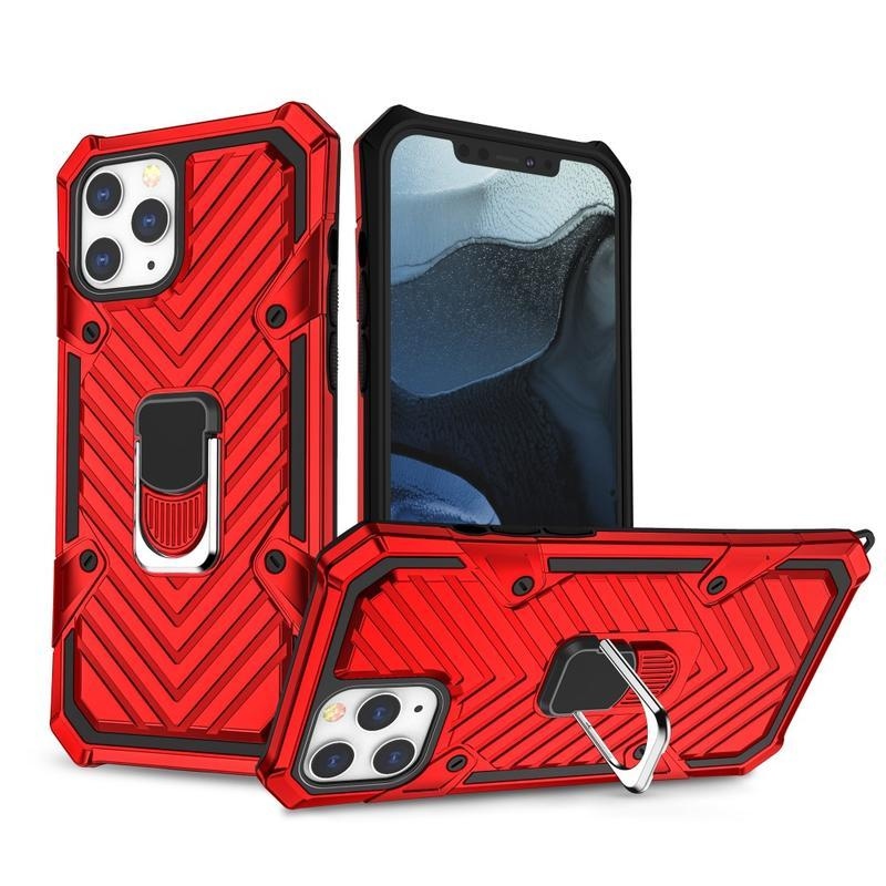 Finger odolný hybridný kryt na mobil iPhone 12 mini - červený