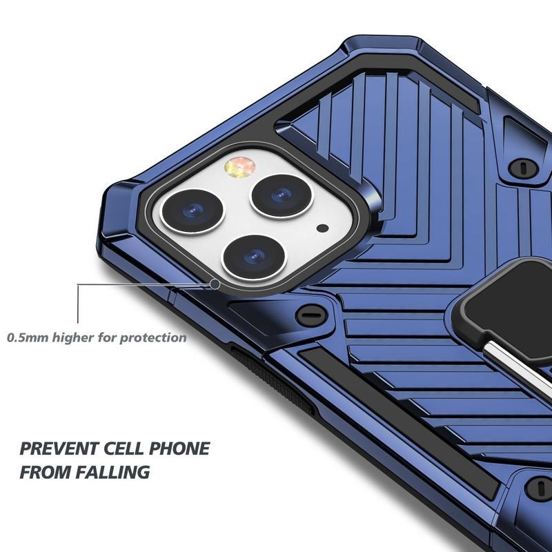 Finger odolný hybridný kryt na mobil iPhone 12 mini - modrý
